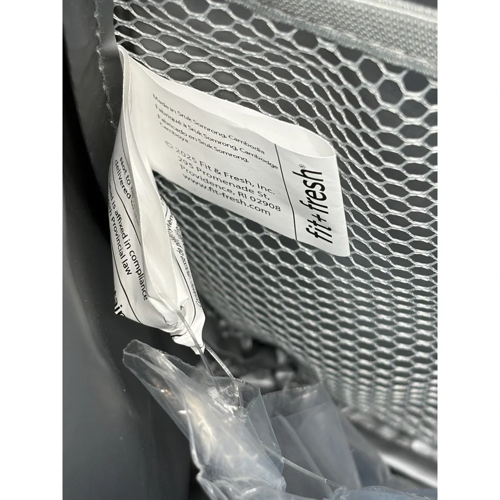 New W/Out Tags Fit & Fresh Grey and white striped Insulated Lunch Tote